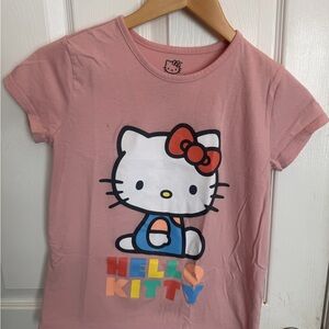 Hello Kitty Pink Tee with Colorful Graphic